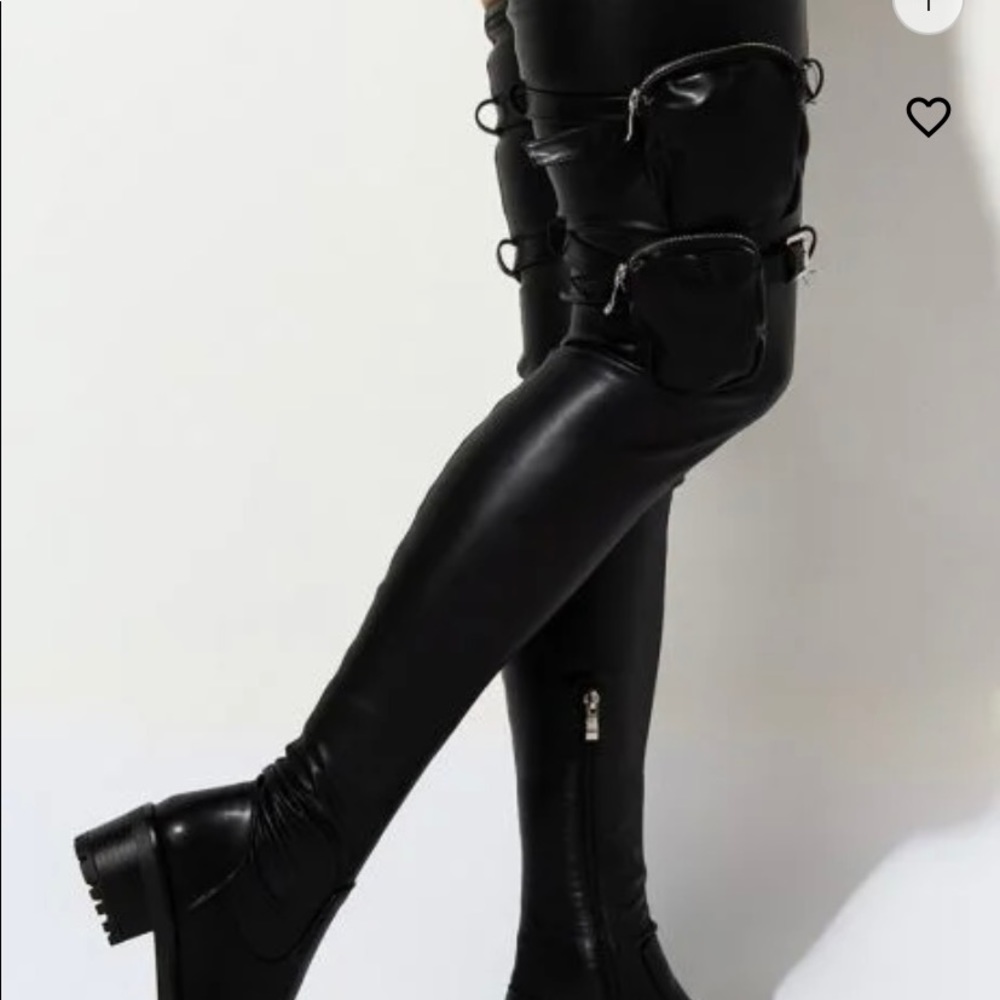 Azela Wang thigh high boots